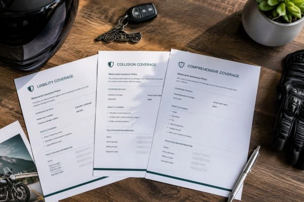 Resumen del documento de la póliza de cobertura del seguro de motocicleta