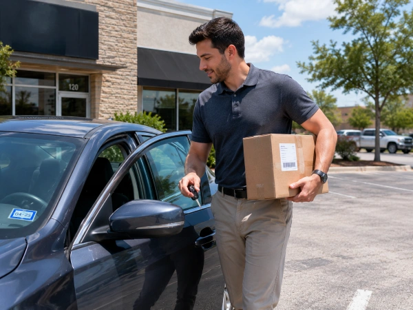 Empleado usando auto personal laboralmente
