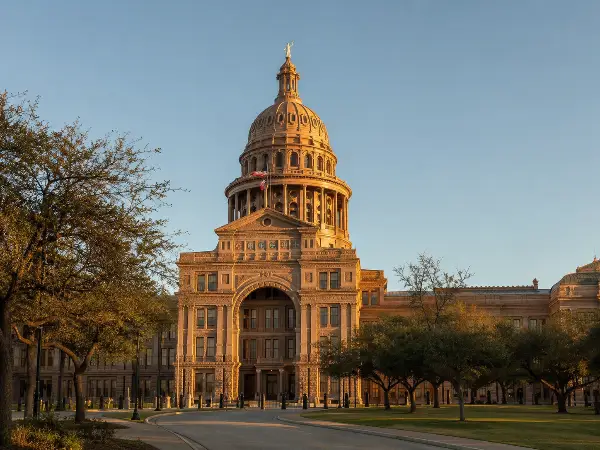 Capitolio de Texas en Austin, donde se regula el beneficio por muerte acelerada