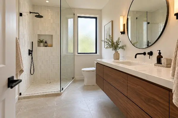Baño remodelado en un condominio de Austin: tus mejoras marcan cuánta cobertura de unidad necesita tu HO6